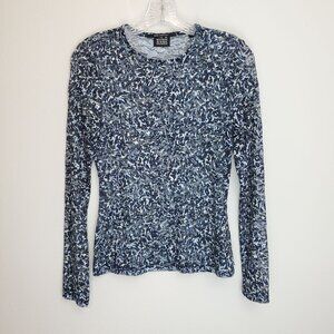 Scotch & Soda Printed Lace Top in blue